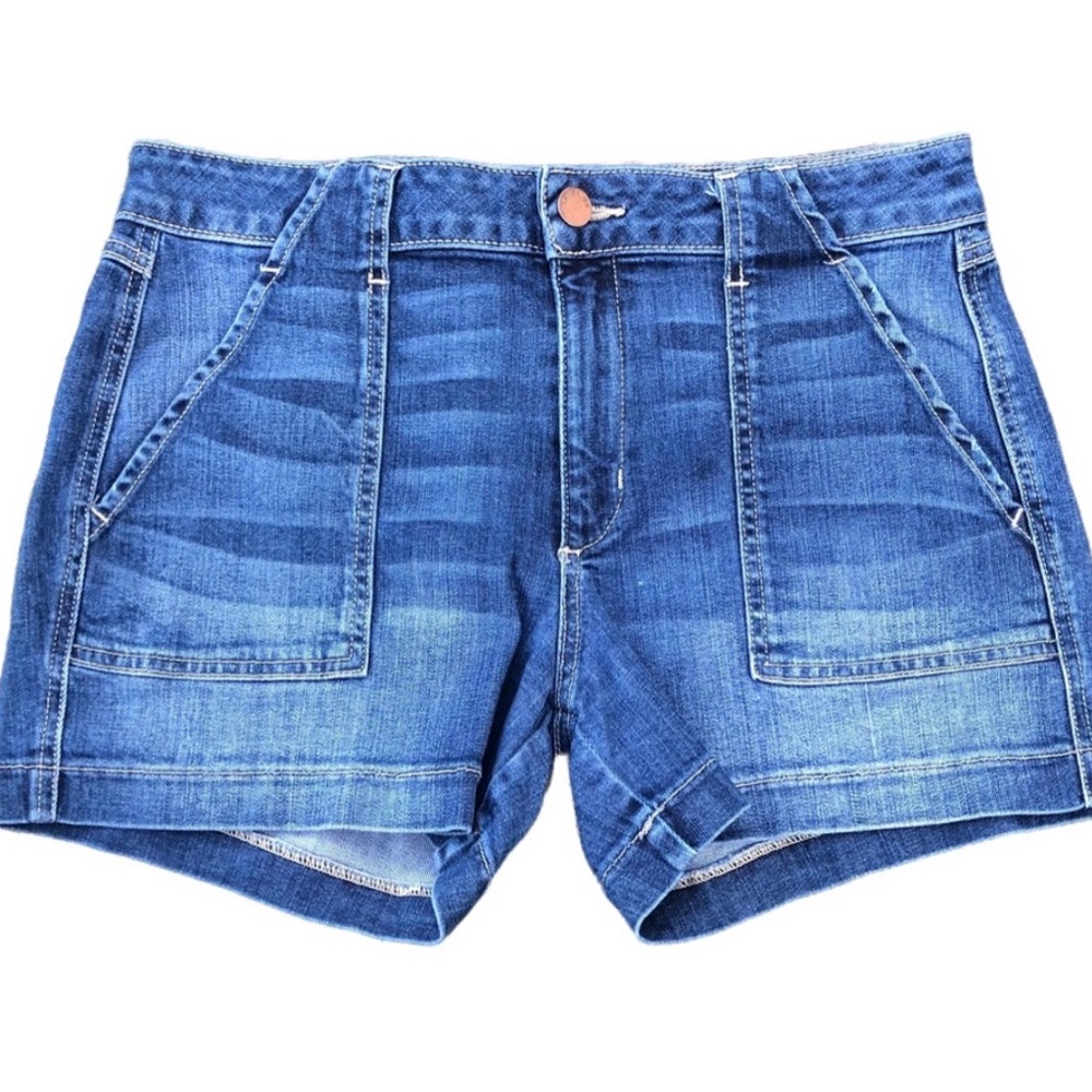 Level 99 Womens 27 Josh Mid Rise Denim Jean Shorts Retro Slightly Distressed